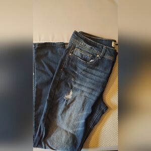 Indigo Rein Juniors Size 13 Skinny  Denim Jeans Distressed Stretch Ankle Womens